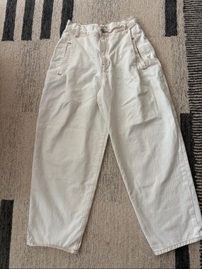 Etica Cream Wide Leg Jeans 💯 Cotton